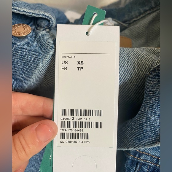 Brand new H&M (&Denim) oversized Denim Jacket (Size X-Small, NWT) - Picture 7 of 7